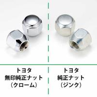 トヨタ『純正タイプ』軽自動車用4穴テーパー座ホイール用ナット クロームメッキ16個1台分